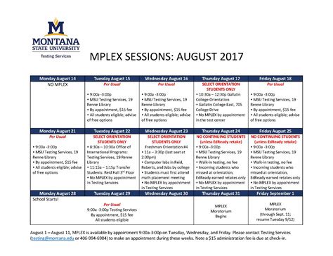 mplex schedule